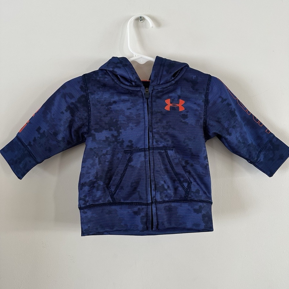 Under Armour Baby Baby Boys‎ Zip Hoodie Blue Orange 0-3 Mos
